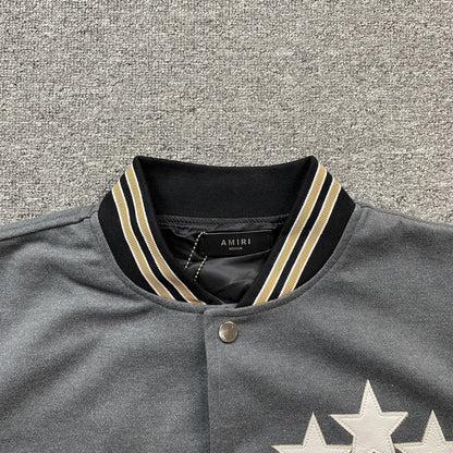 Amiri Stars Bomber Jacket Grey