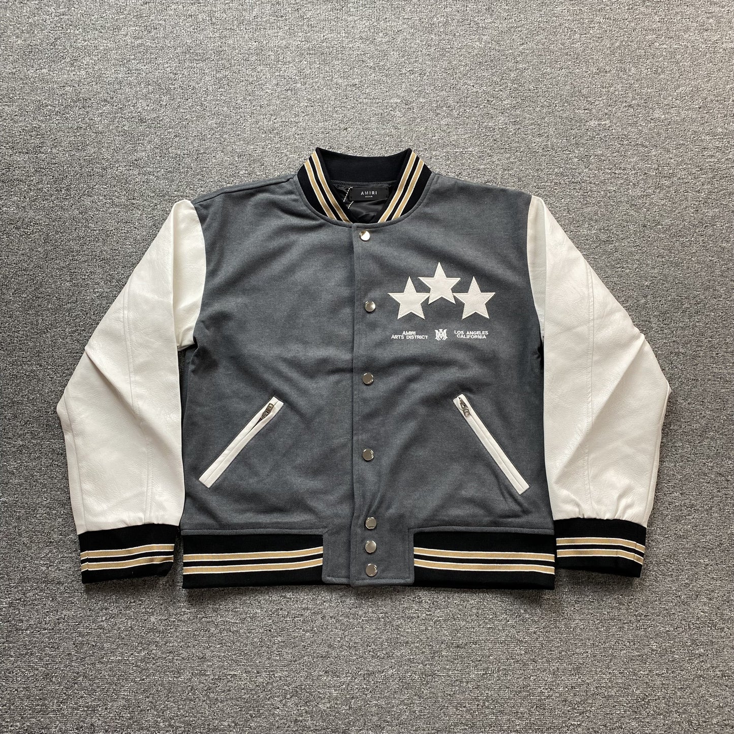 Amiri Stars Bomber Jacket Grey