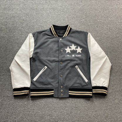 Amiri Stars Bomber Jacket Grey