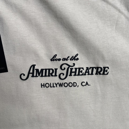 Amiri Theatre Flocked Tee Beige
