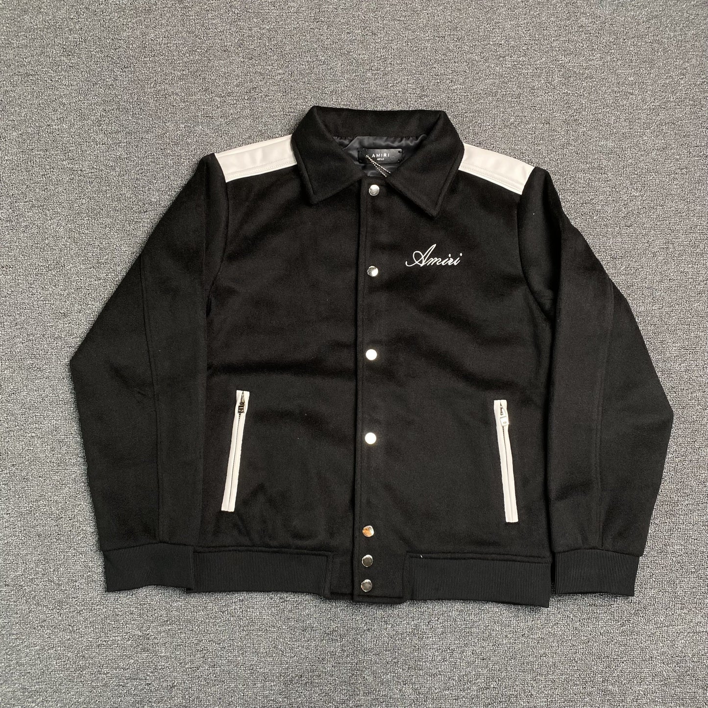 Amiri Varsity Bomber Jacket Black