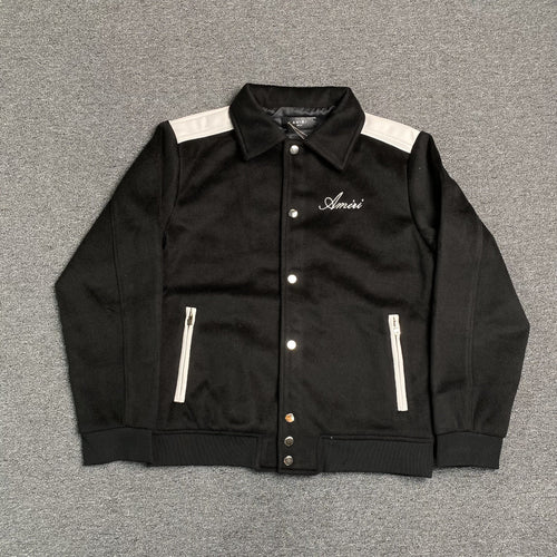 Amiri Varsity Bomber Jacket Black