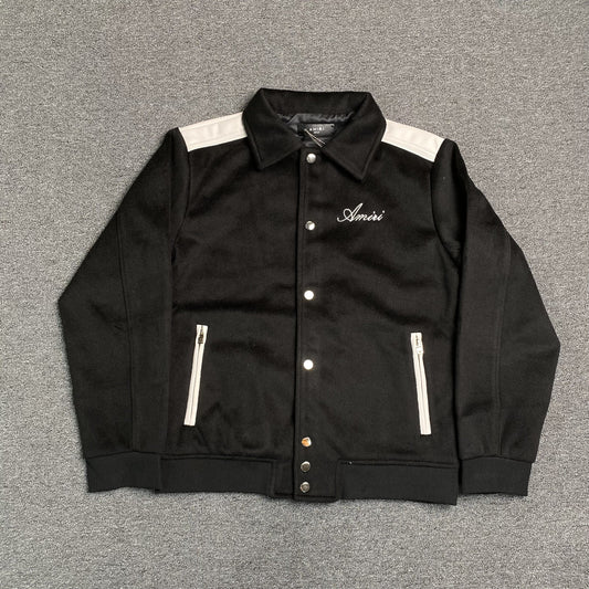 Amiri Varsity Bomber Jacket Black