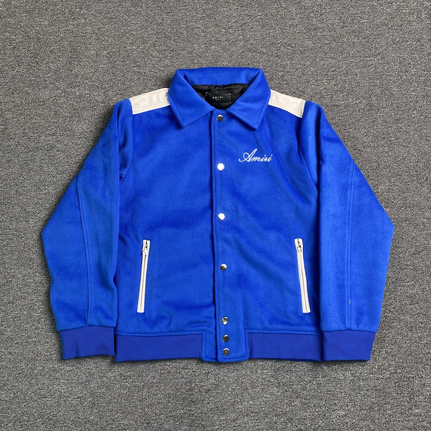 Amiri Varsity Bomber Jacket Blue