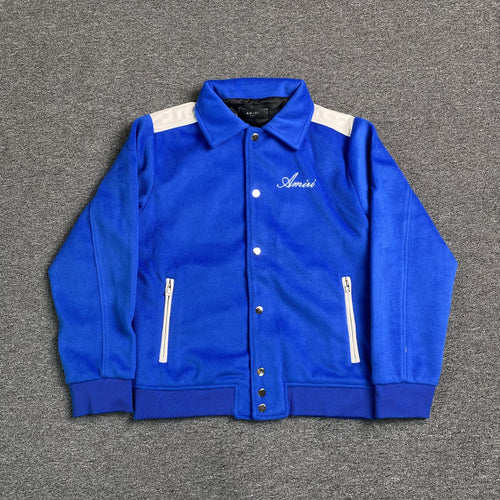 Amiri Varsity Bomber Jacket Blue