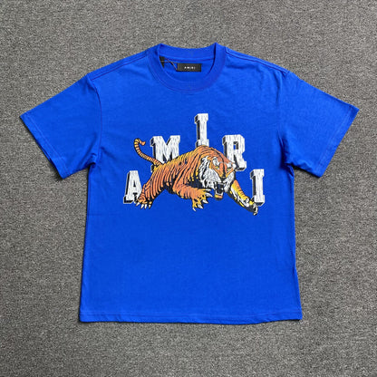Amiri Vintage Tiger Tee Blue