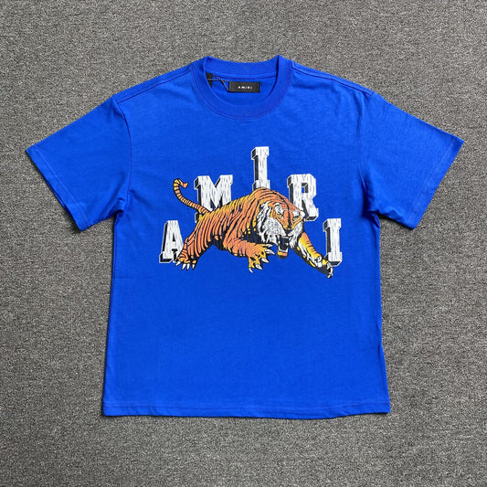 Amiri Vintage Tiger Tee Blue