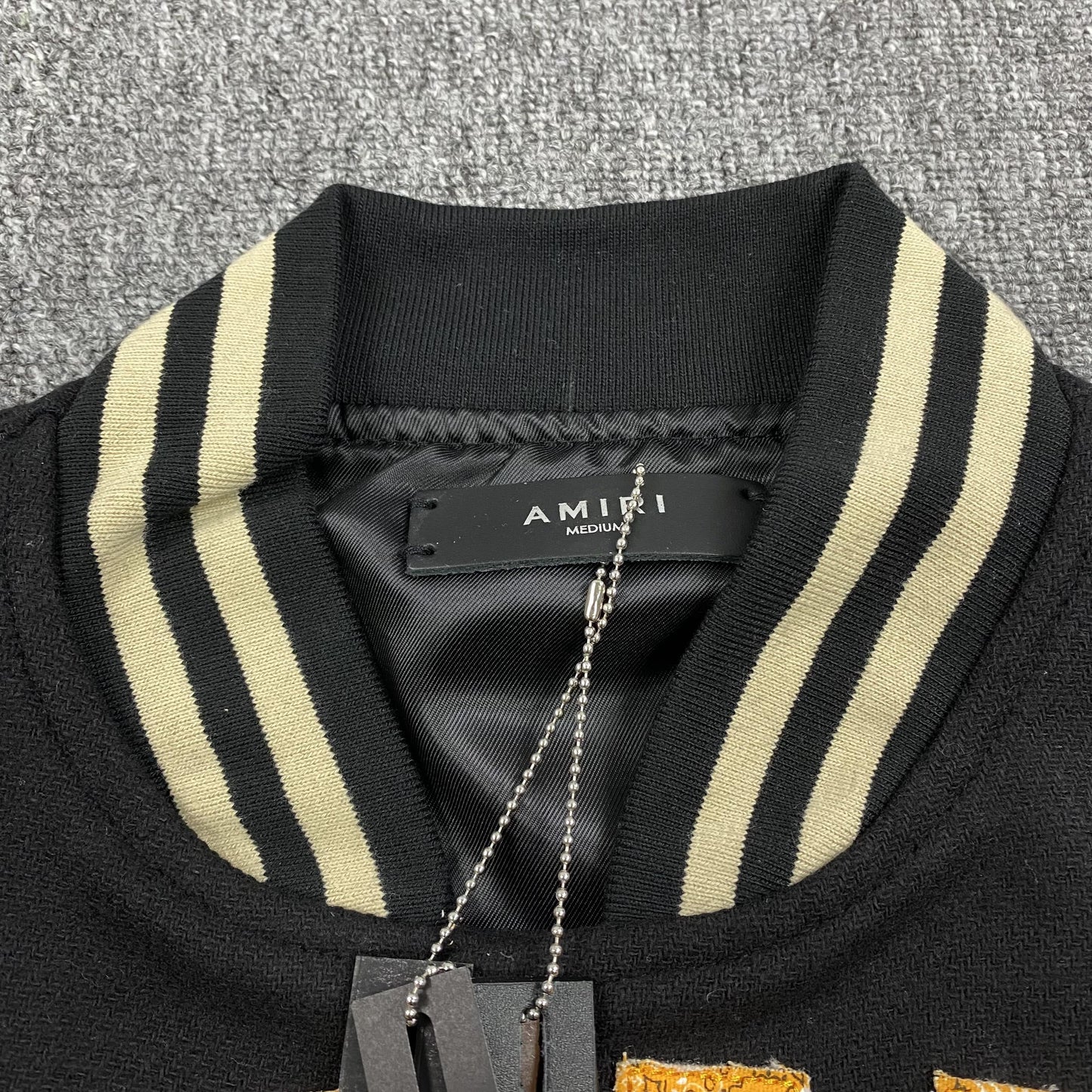 Amiri Vintage Varsity Bomber Jacket Black