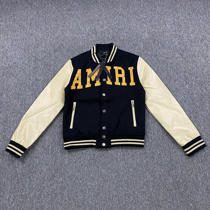Amiri Vintage Varsity Bomber Jacket Black