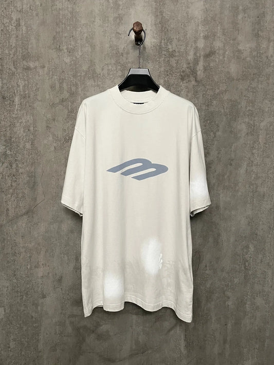 BALENCIAGA 3B STENCIL T-SHIRT WHITE