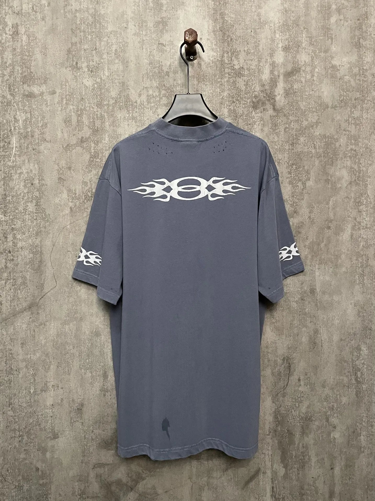 BALENCIAGA BURNING UNITY T-SHIRT BLUE