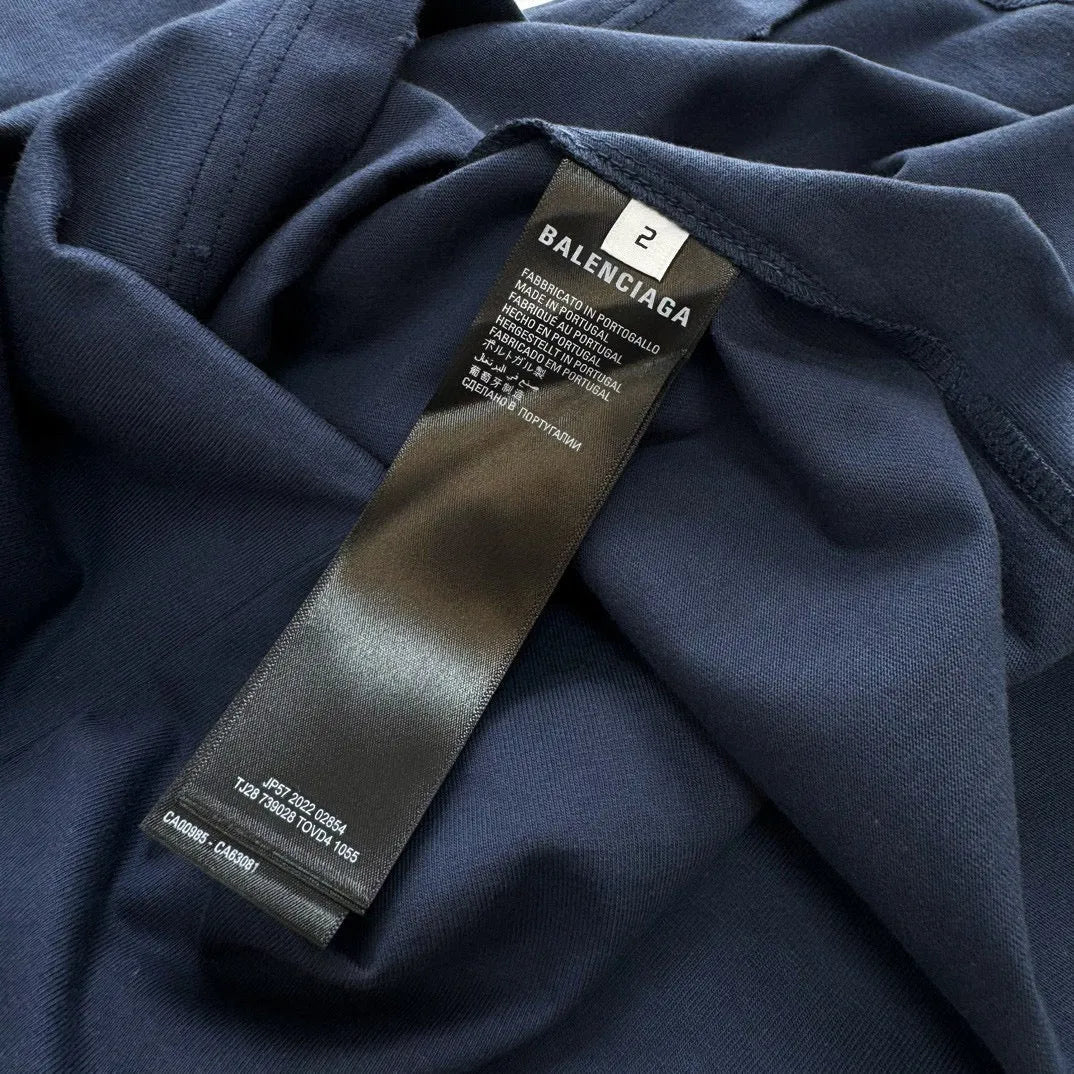 BALENCIAGA CRYPTO T-SHIRT BLUE