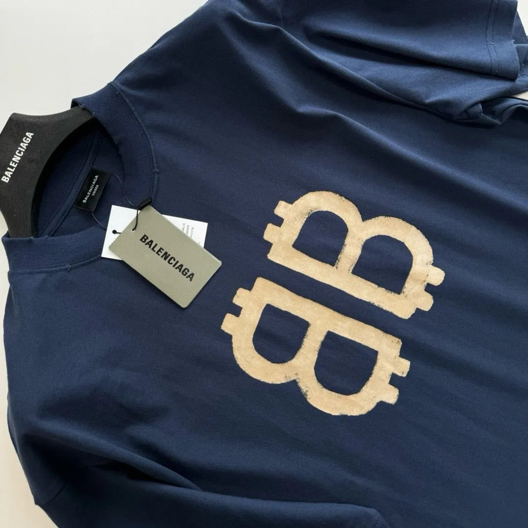 BALENCIAGA CRYPTO T-SHIRT BLUE