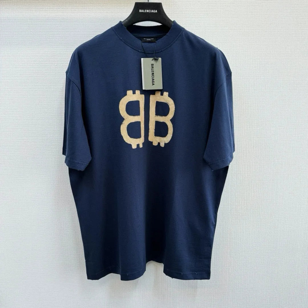 BALENCIAGA CRYPTO T-SHIRT BLUE