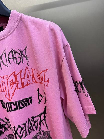 BALENCIAGA DIY METAL T-SHIRT PINK
