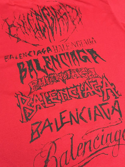 BALENCIAGA DIY METAL T-SHIRT RED