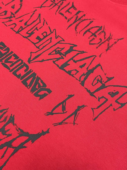 BALENCIAGA DIY METAL T-SHIRT RED