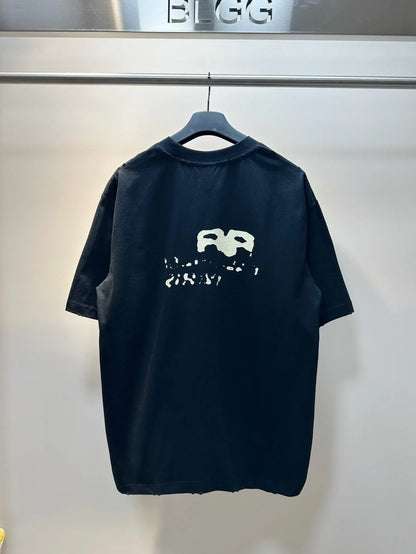BALENCIAGA HAND-DRAWN BB ICON T-SHIRT BLACK