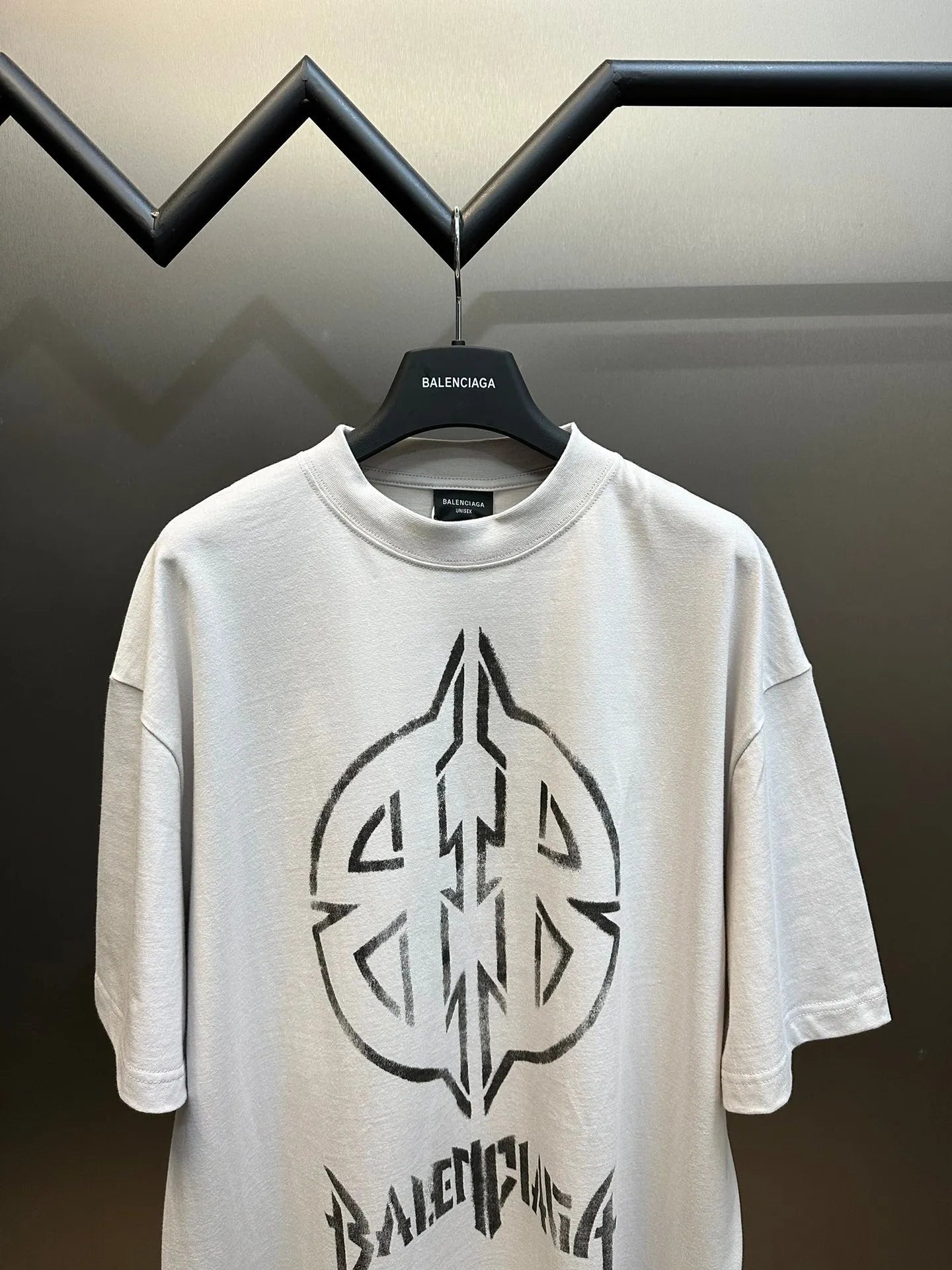 BALENCIAGA METAL BB STENCIL T-SHIRT WHITE