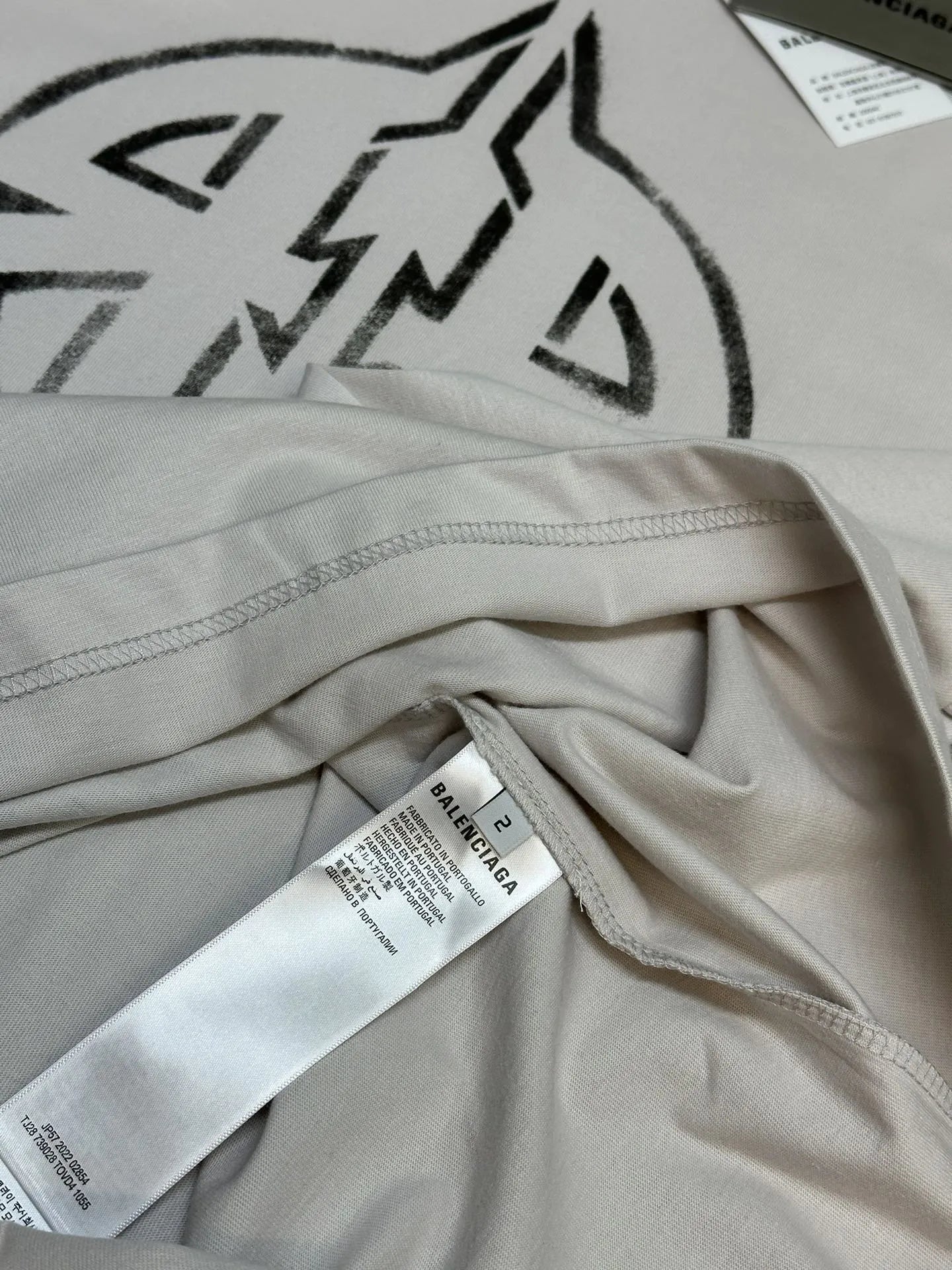 BALENCIAGA METAL BB STENCIL T-SHIRT WHITE