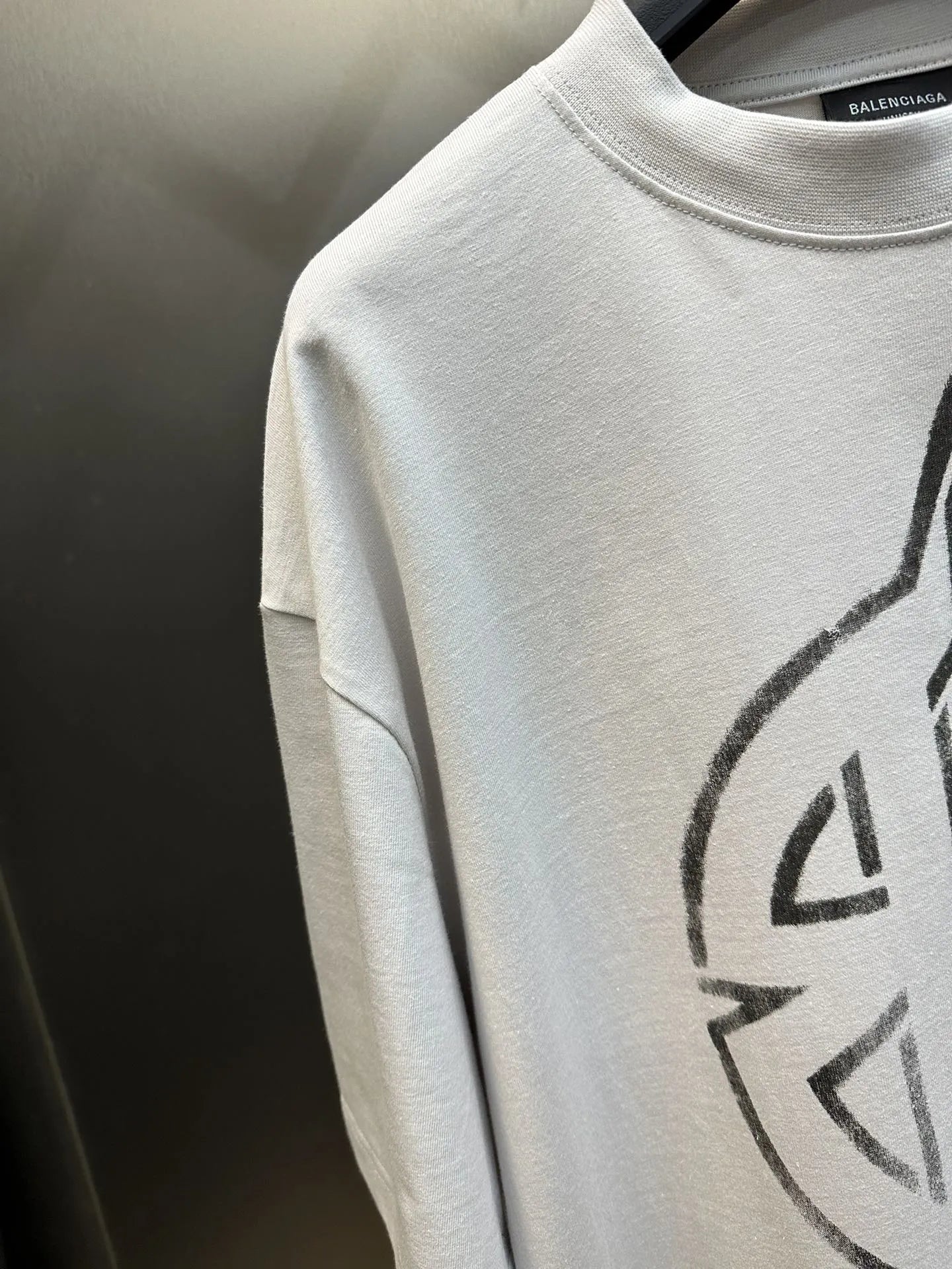 BALENCIAGA METAL BB STENCIL T-SHIRT WHITE