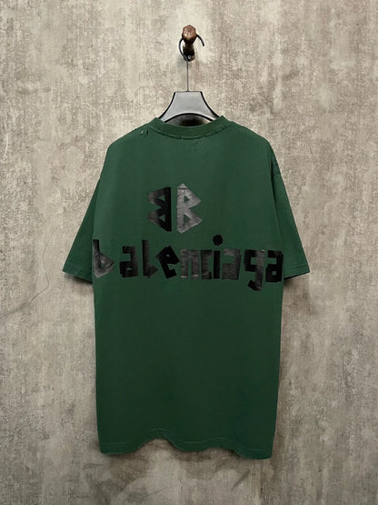 BALENCIAGA NEW TAPE TYPE T-SHIRT GREEN