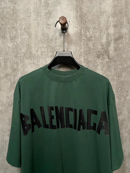 BALENCIAGA NEW TAPE TYPE T-SHIRT GREEN