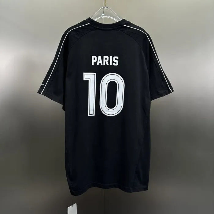 BALENCIAGA PARIS SOCCER T-SHIRT BLACK