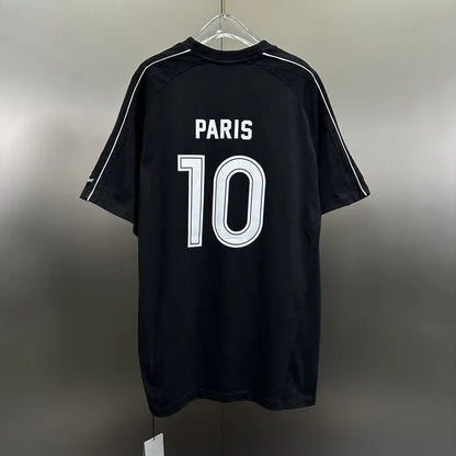 BALENCIAGA PARIS SOCCER T-SHIRT BLACK