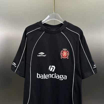 BALENCIAGA PARIS SOCCER T-SHIRT BLACK
