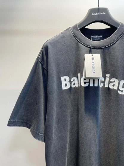 BALENCIAGA PRINTED T-SHIRT BLACK