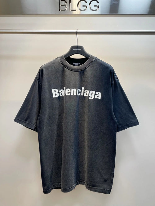 BALENCIAGA PRINTED T-SHIRT BLACK