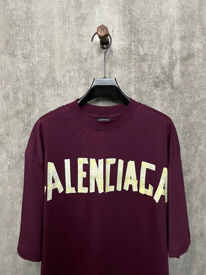 BALENCIAGA TAPE TYPE T-SHIRT DARK RED