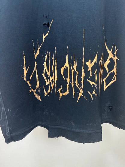 BALENCIAGA UPSIDE DOWN PARIS MOON TEE BLACK