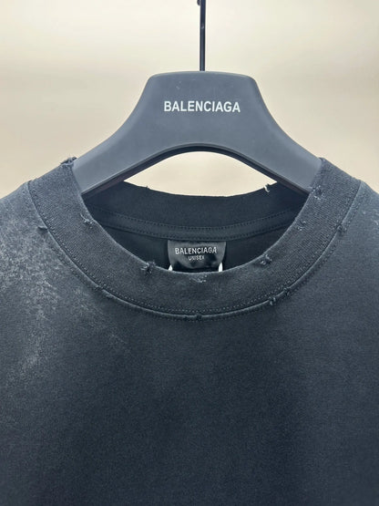 BALENCIAGA UPSIDE DOWN PARIS MOON TEE BLACK