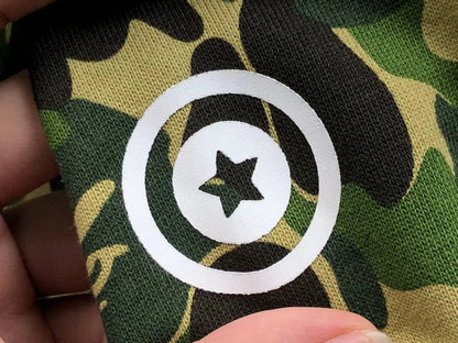 BAPE ABC CAMO SHARK FULL ZIP HOODIE GREEN