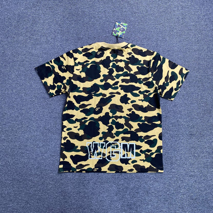 Bape ABC Camo Shark Tee Yellow