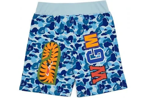 BAPE ABC CAMO WGM PRINT SHARK SWEATSHORTS