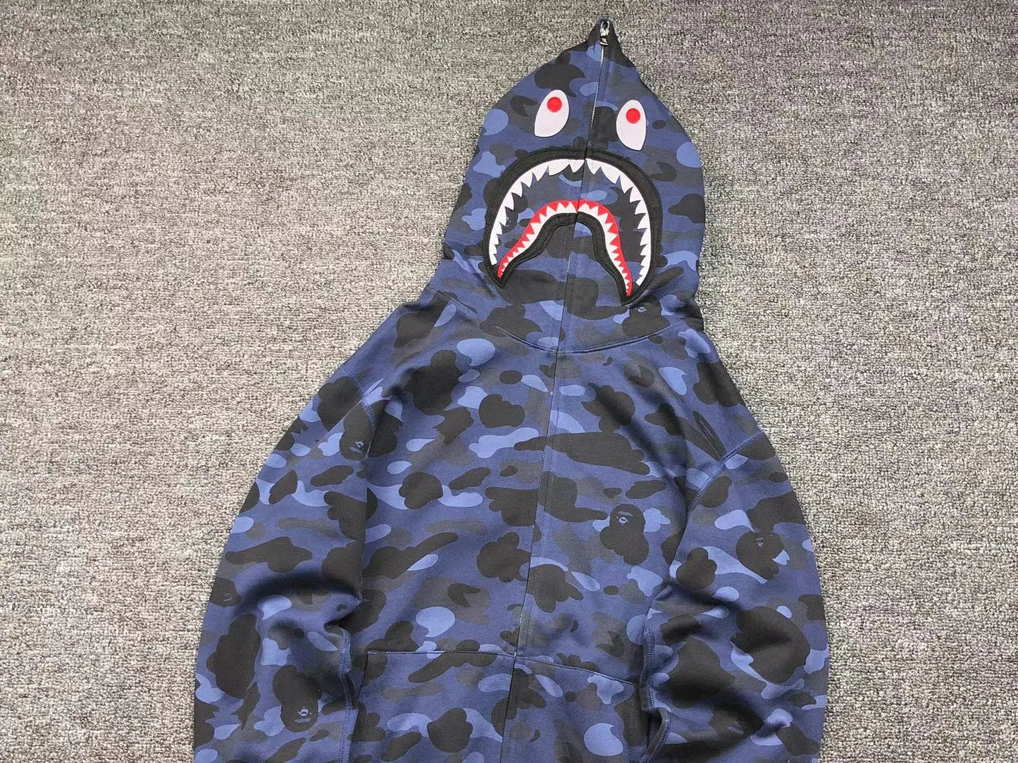 BAPE COLOR CAMO SHARK FULL ZIP HOODIE BLUE