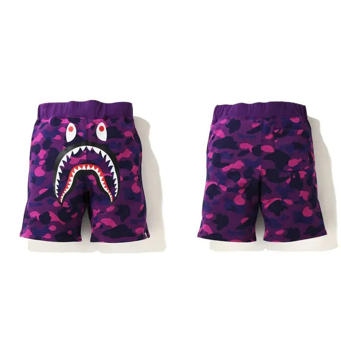 BAPE COLOR CAMO SHARK SWEAT SHORTS