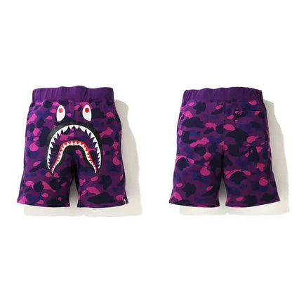 BAPE COLOR CAMO SHARK SWEAT SHORTS