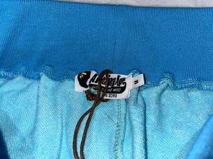BAPE FIRE CAMO SWEAT SHORTS BLUE