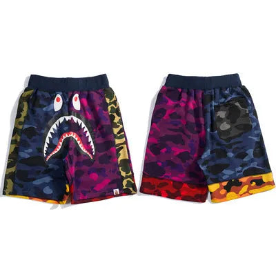 BAPE MIX CAMO SHARK SHORTS