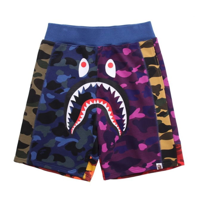 BAPE MIX CAMO SHARK SHORTS