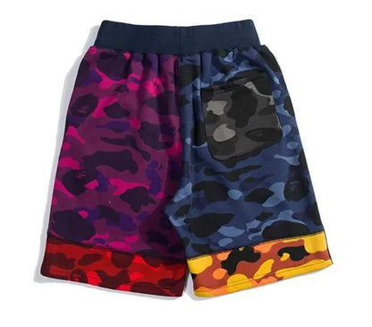 BAPE MIX CAMO SHARK SHORTS