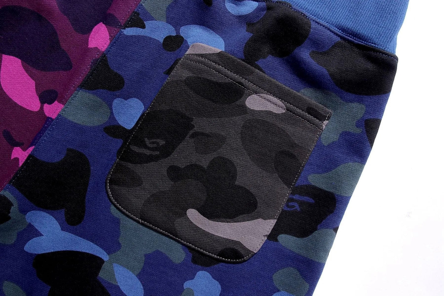 BAPE MIX CAMO SHARK SHORTS