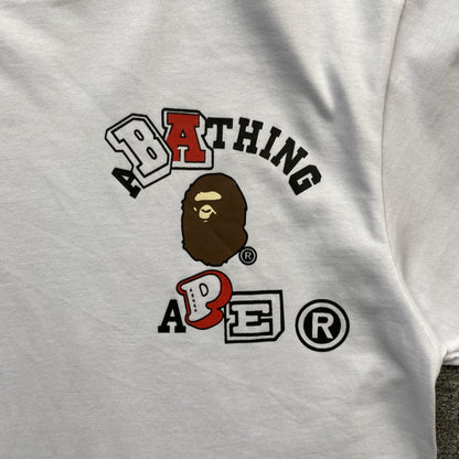 Bape Multi Fonts Tee White