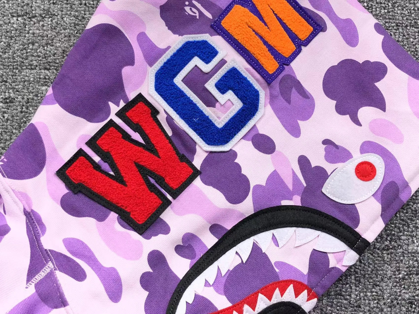 BAPE SHARK TAIPEI LIMITED FULL ZIP HOODIE PURPLE