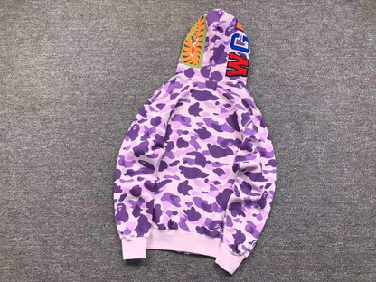 BAPE SHARK TAIPEI LIMITED FULL ZIP HOODIE PURPLE