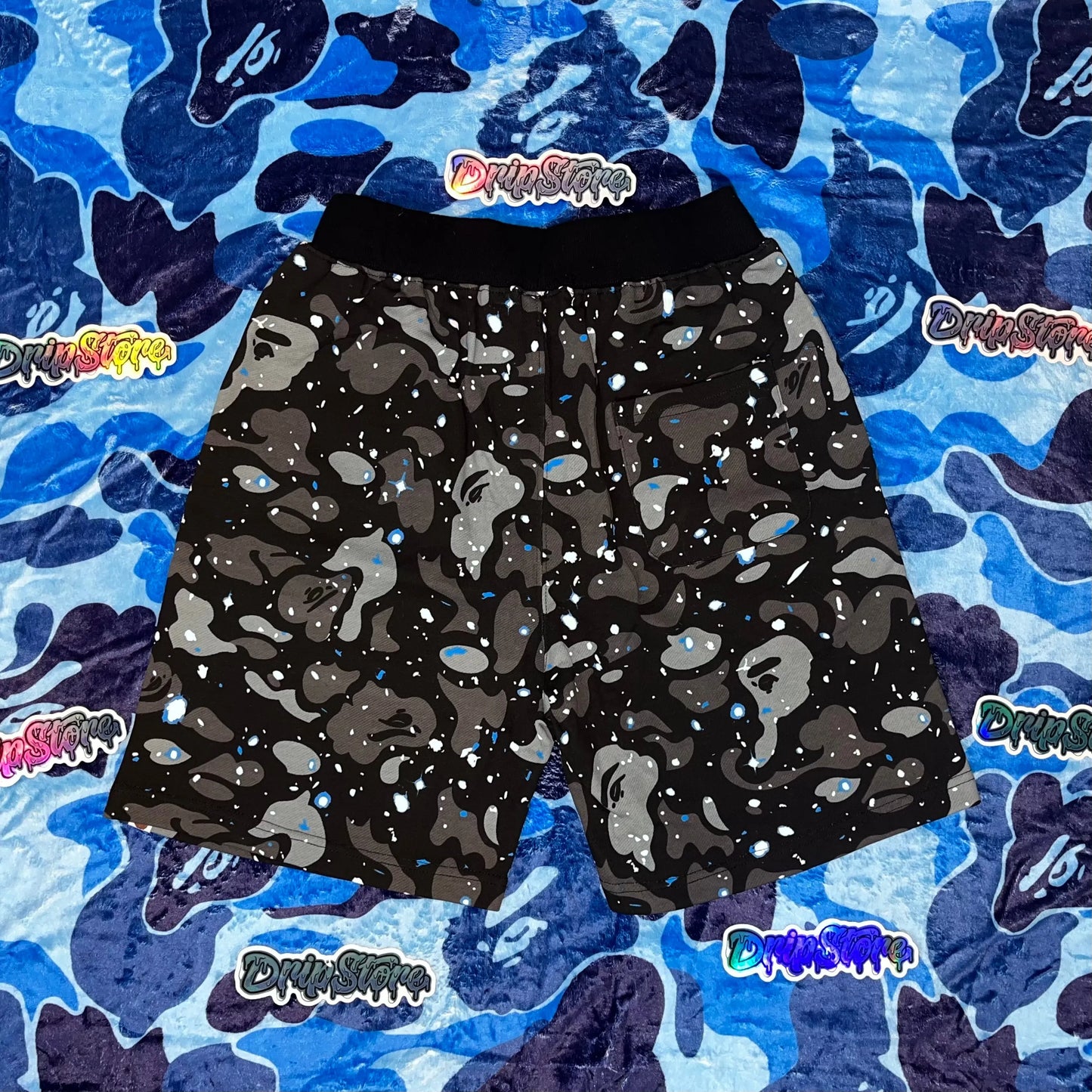 BAPE SPACE CAMO SHARK SWEAT SHORTS (SS21)